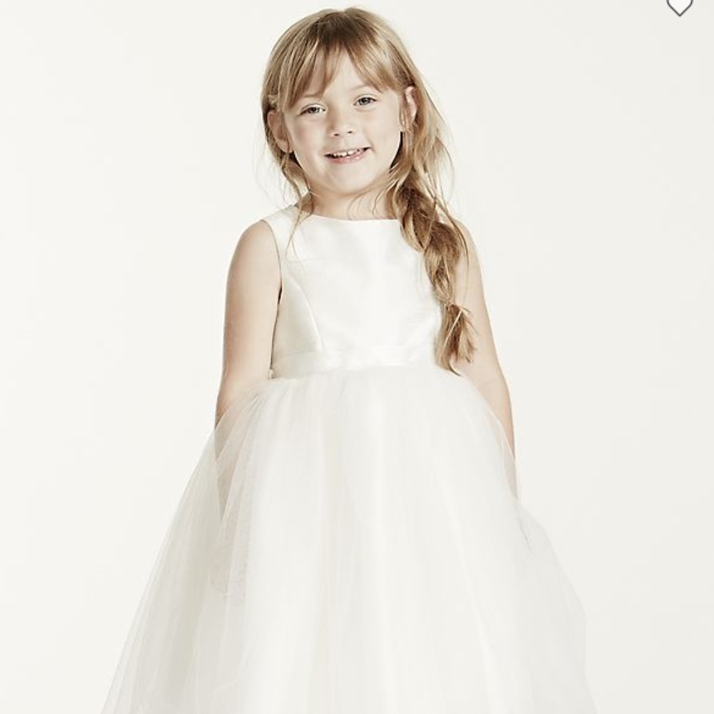 nwt white flower girl dress from david's bridal